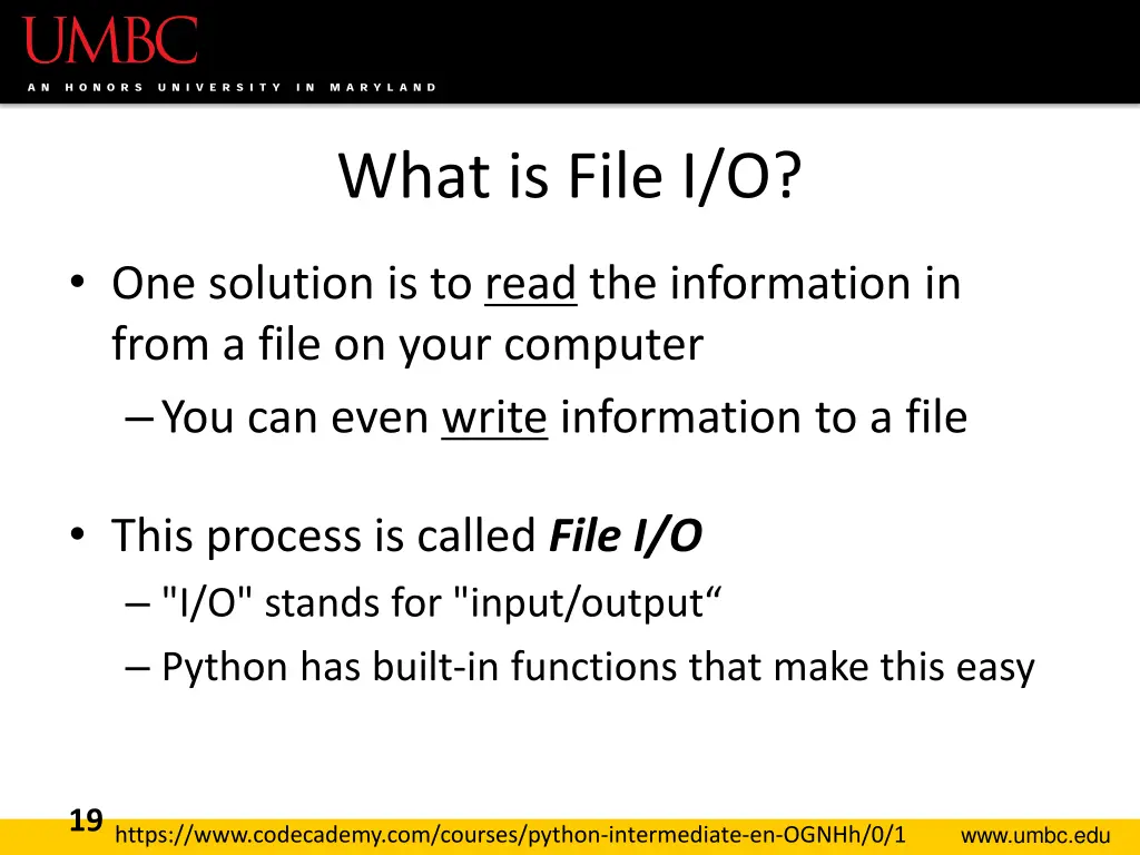 what is file i o