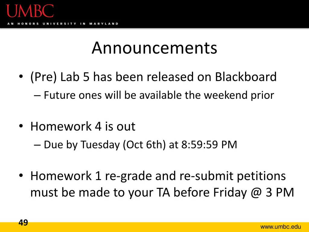 announcements