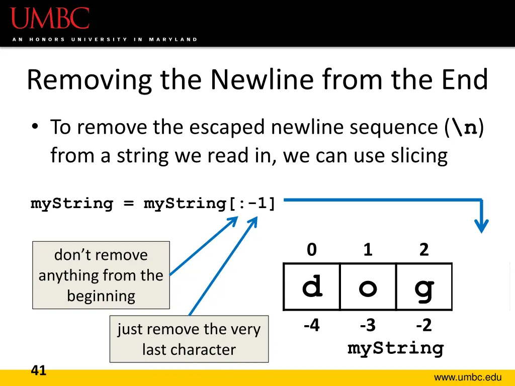removing the newline from the end 1
