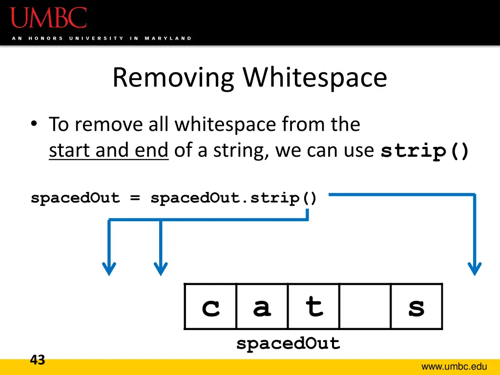 removing whitespace 1