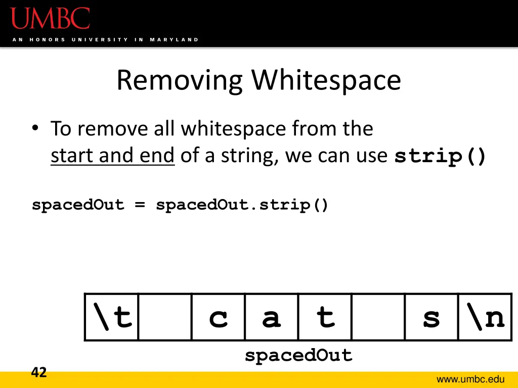 removing whitespace
