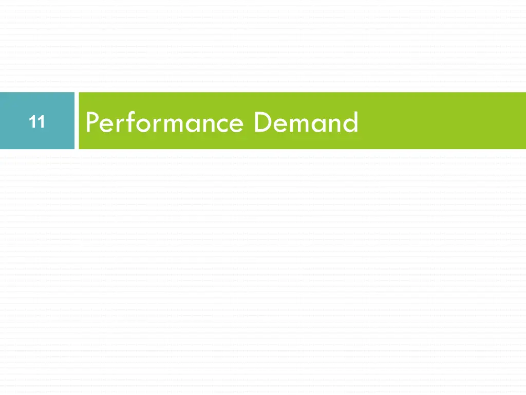 performance demand