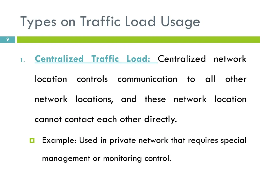 types on traffic load usage 2
