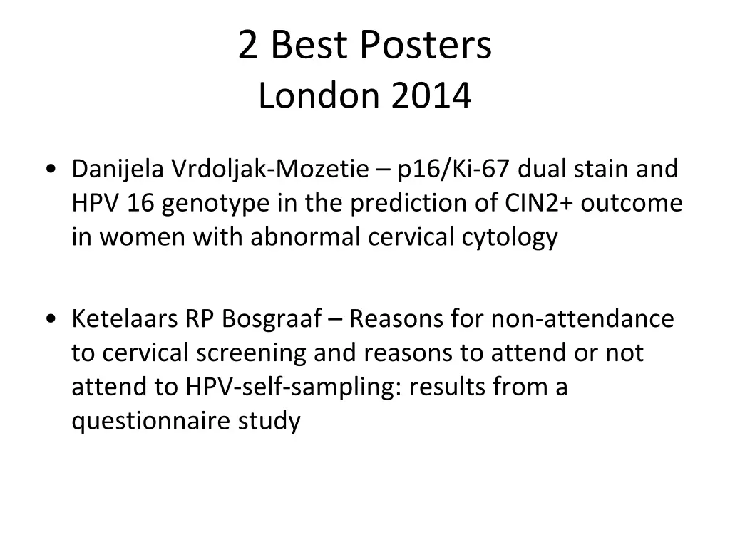 2 best posters london 2014
