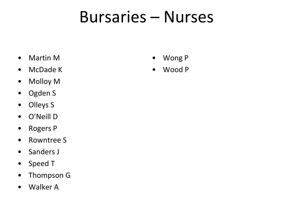 bursaries nurses 1