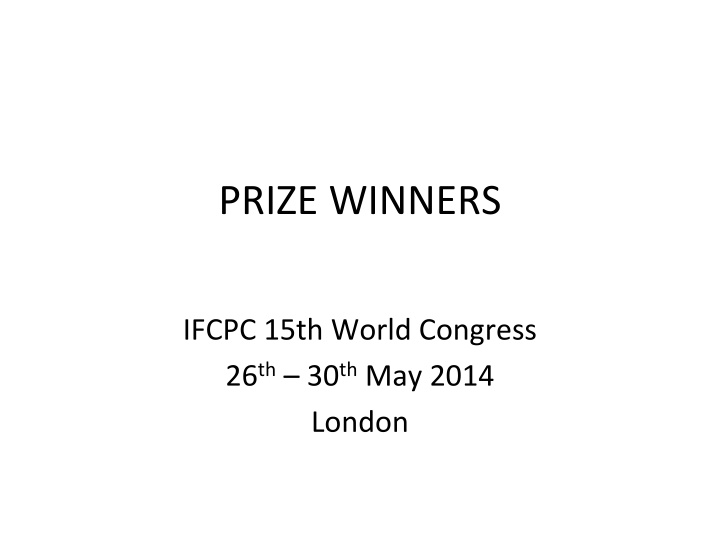 prize winners