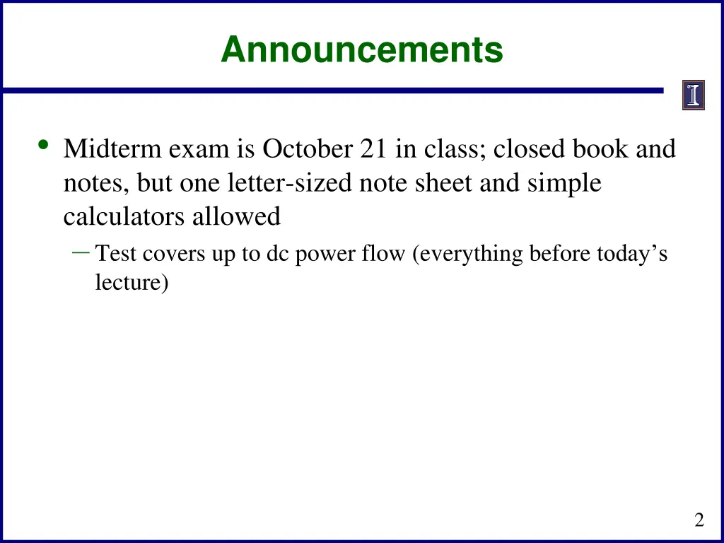 announcements
