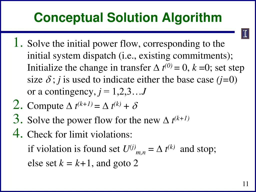 conceptual solution algorithm
