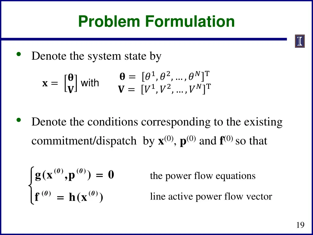 problem formulation