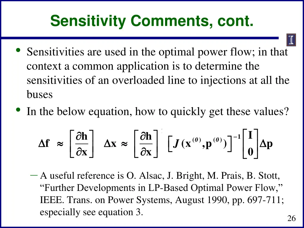 sensitivity comments cont