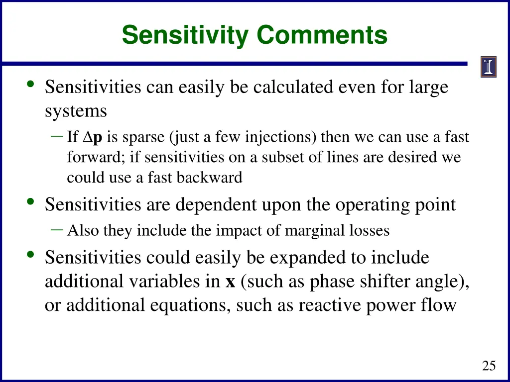sensitivity comments