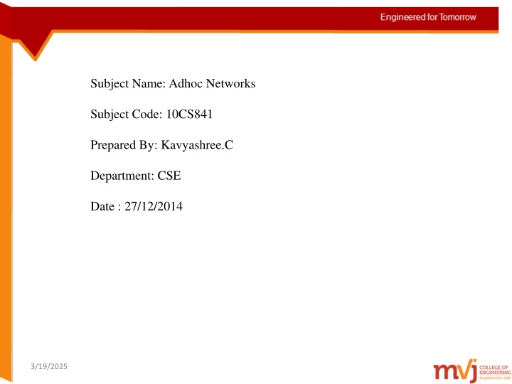 subject name adhoc networks
