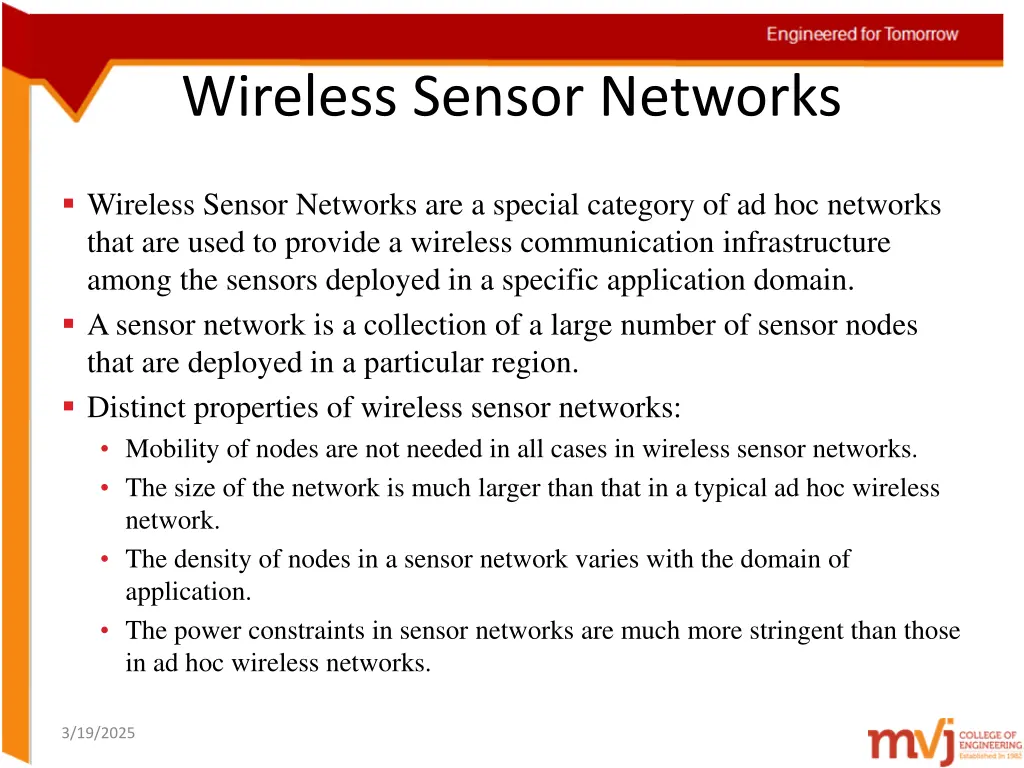wireless sensor networks