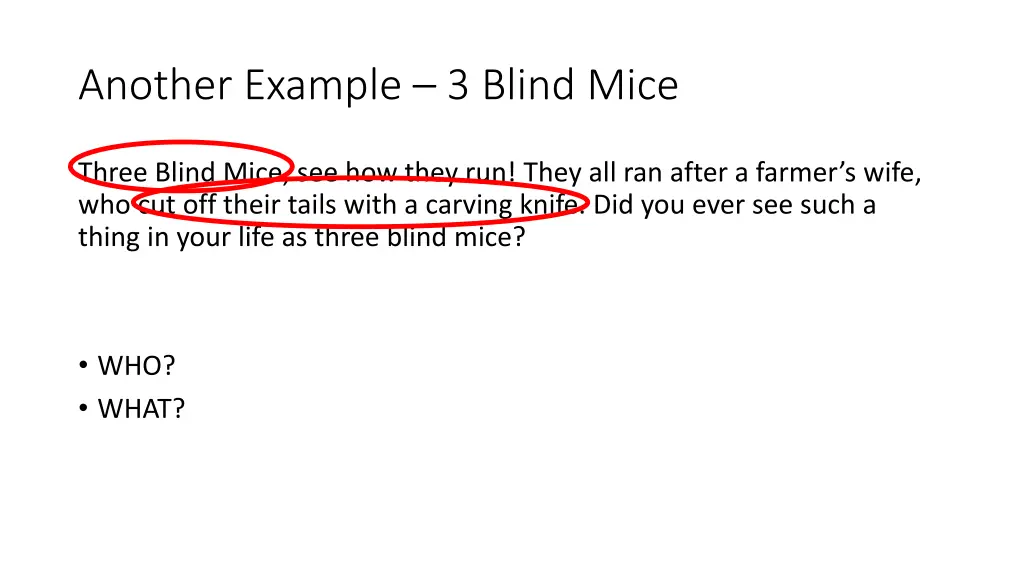 another example 3 blind mice