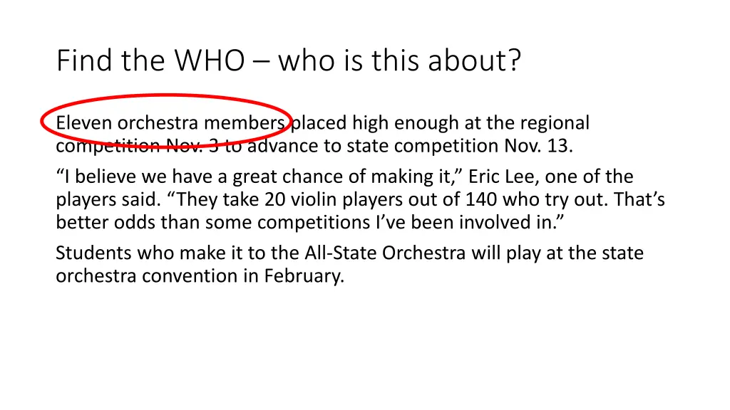 find the who who is this about