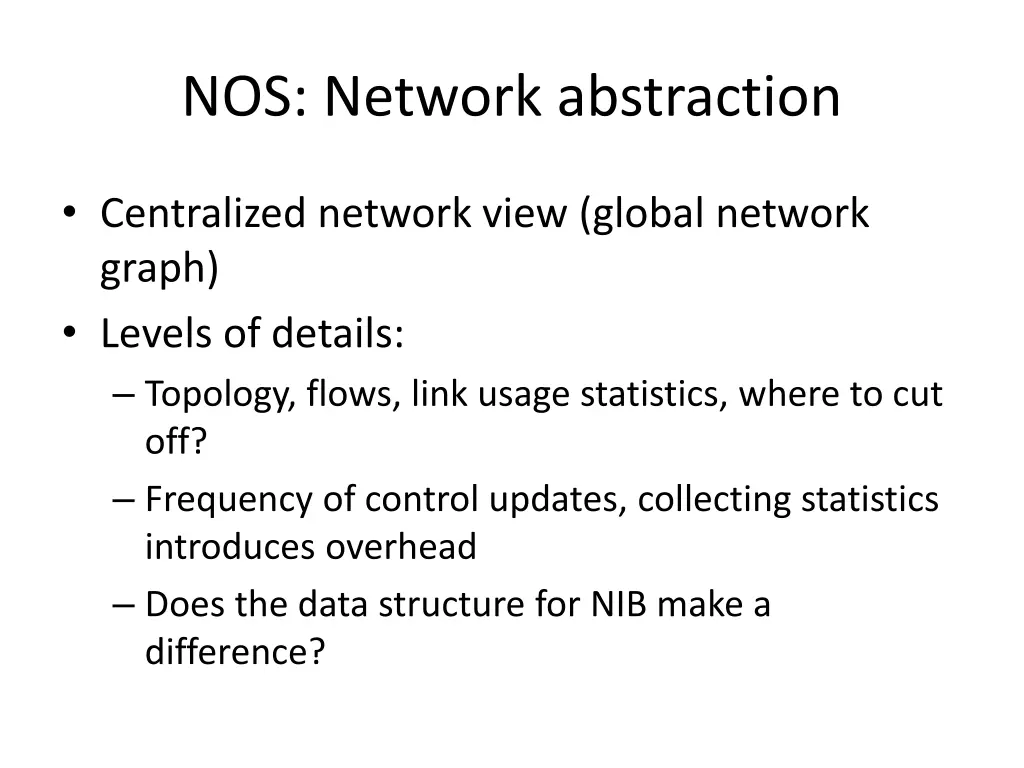 nos network abstraction
