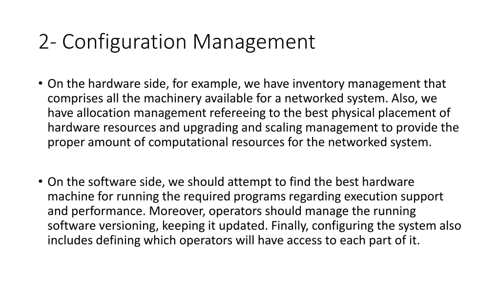 2 configuration management 2