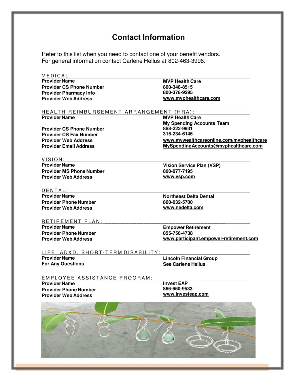 contact information