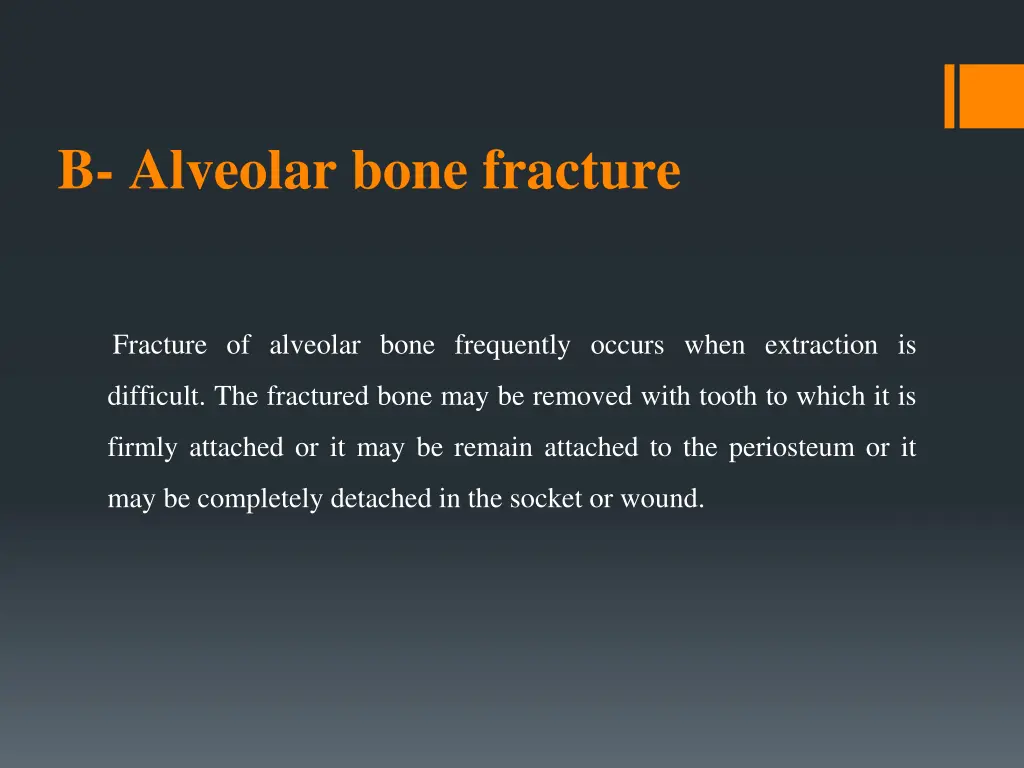 b alveolar bone fracture