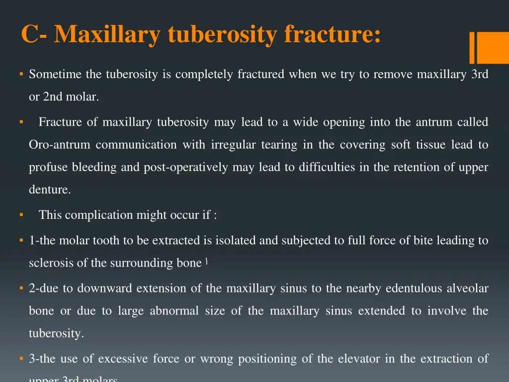 c maxillary tuberosity fracture