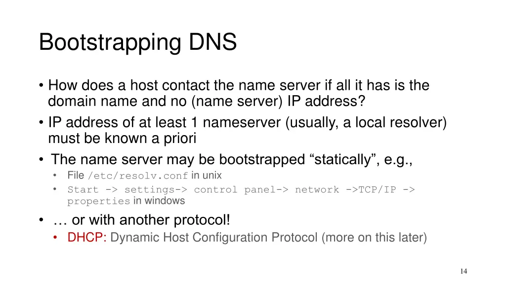 bootstrapping dns