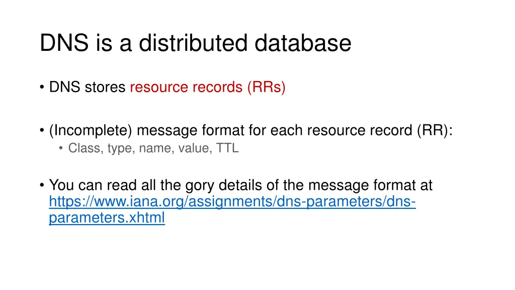 dns is a distributed database