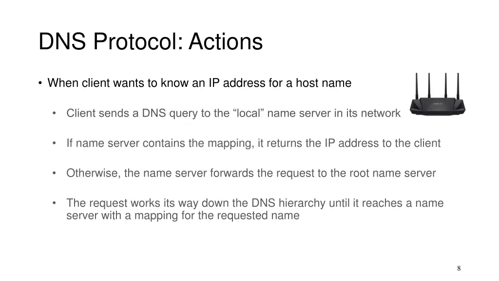 dns protocol actions