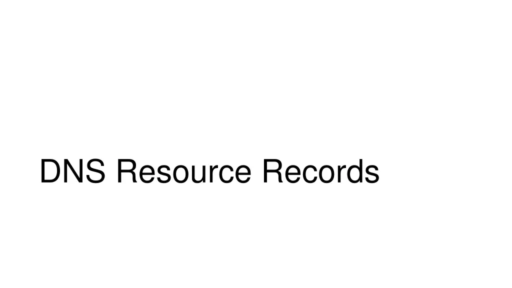 dns resource records
