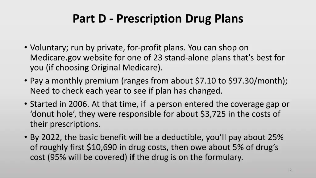part d prescription drug plans