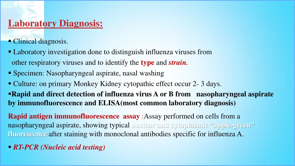 laboratory diagnosis