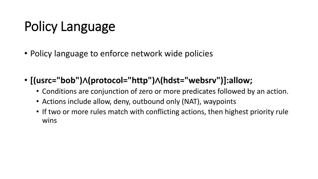 policy language policy language