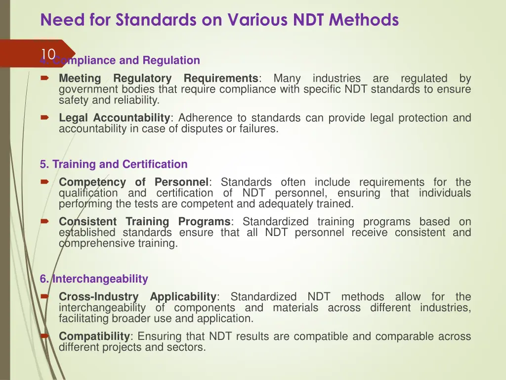 need for standards on various ndt methods 1
