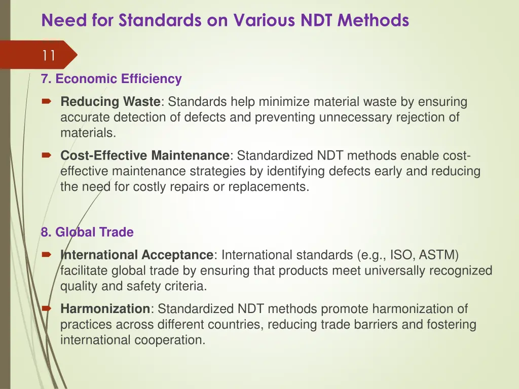 need for standards on various ndt methods 2