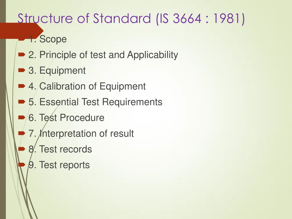 structure of standard is 3664 1981