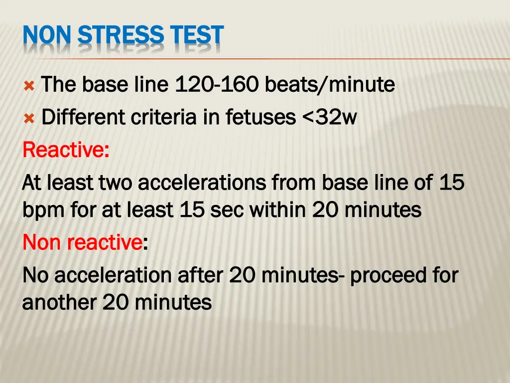 non stress test non stress test