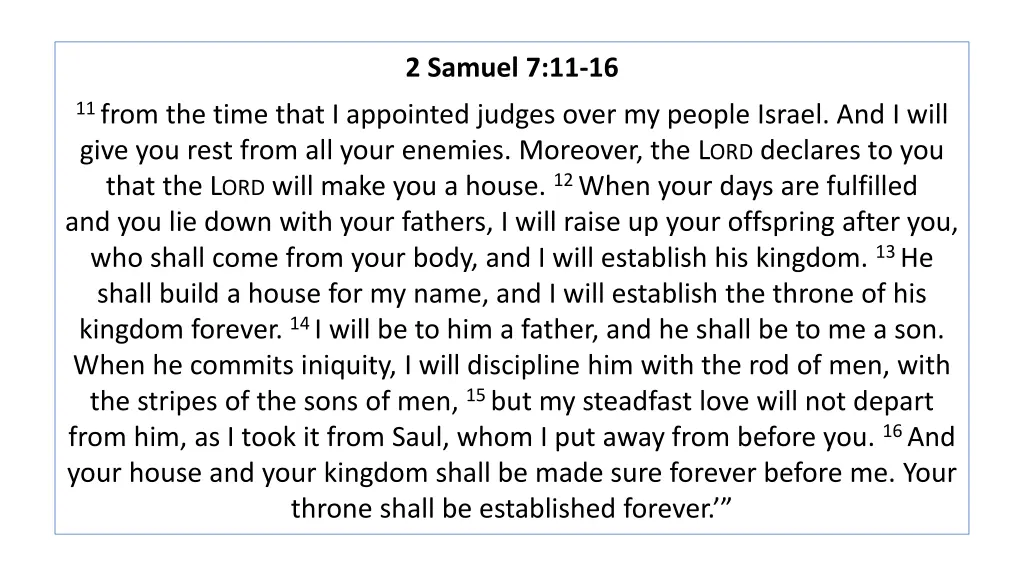 2 samuel 7 11 16