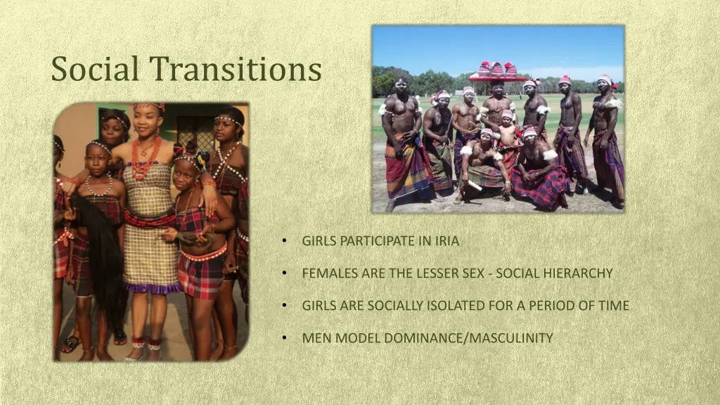 social transitions
