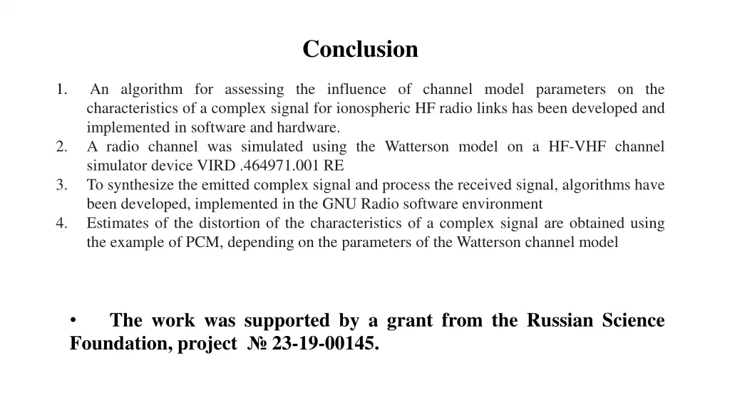 conclusion