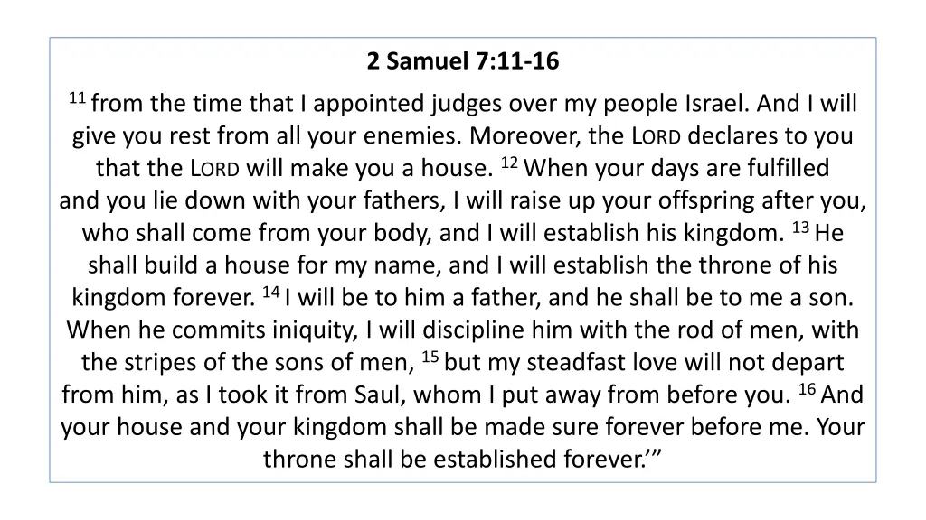 2 samuel 7 11 16