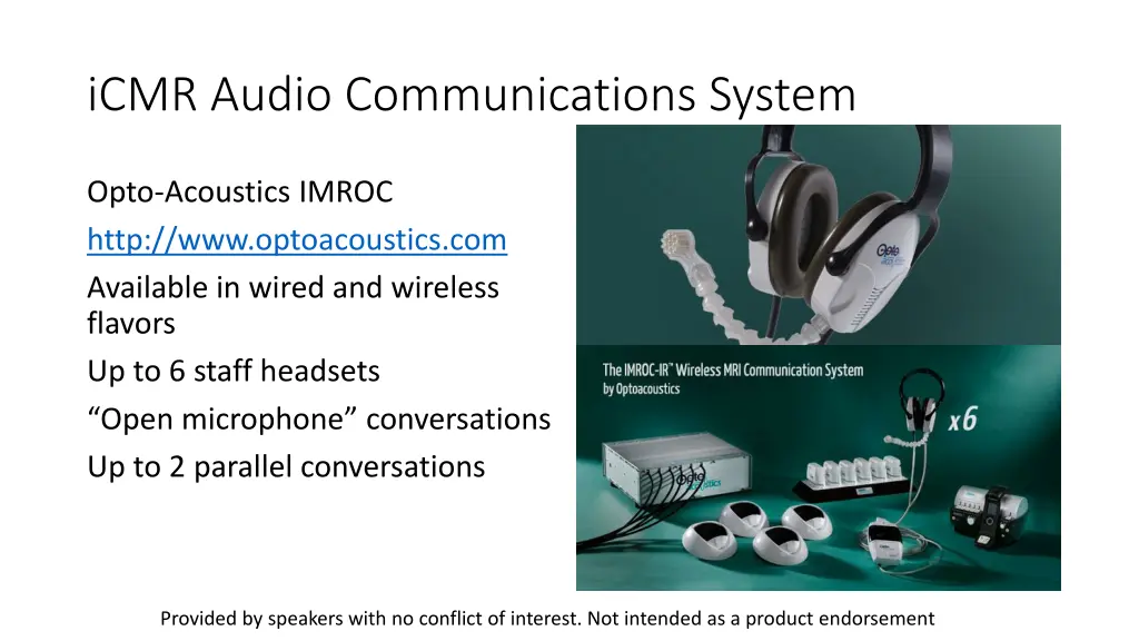 icmr audio communications system
