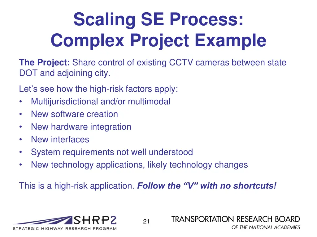 scaling se process complex project example