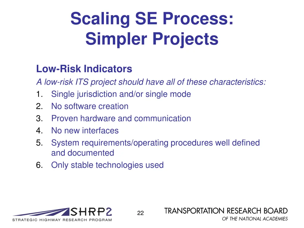 scaling se process simpler projects