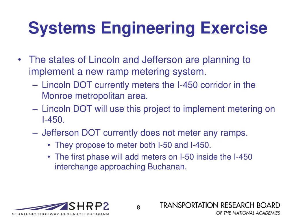 systems engineering exercise