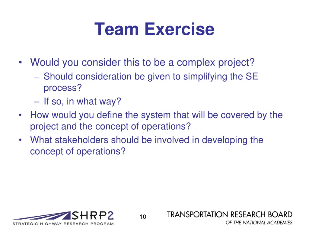 team exercise