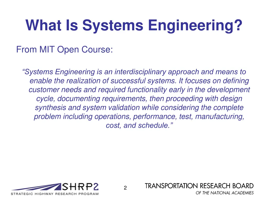what is systems engineering