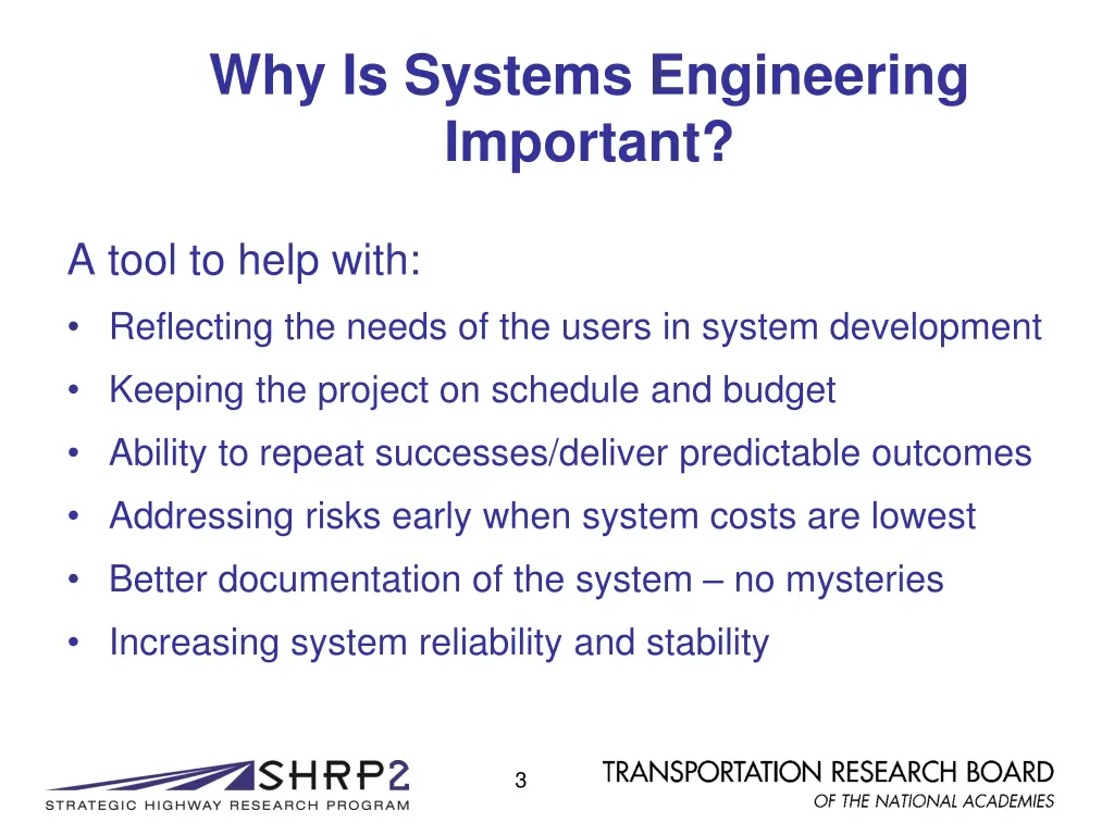 why is systems engineering important