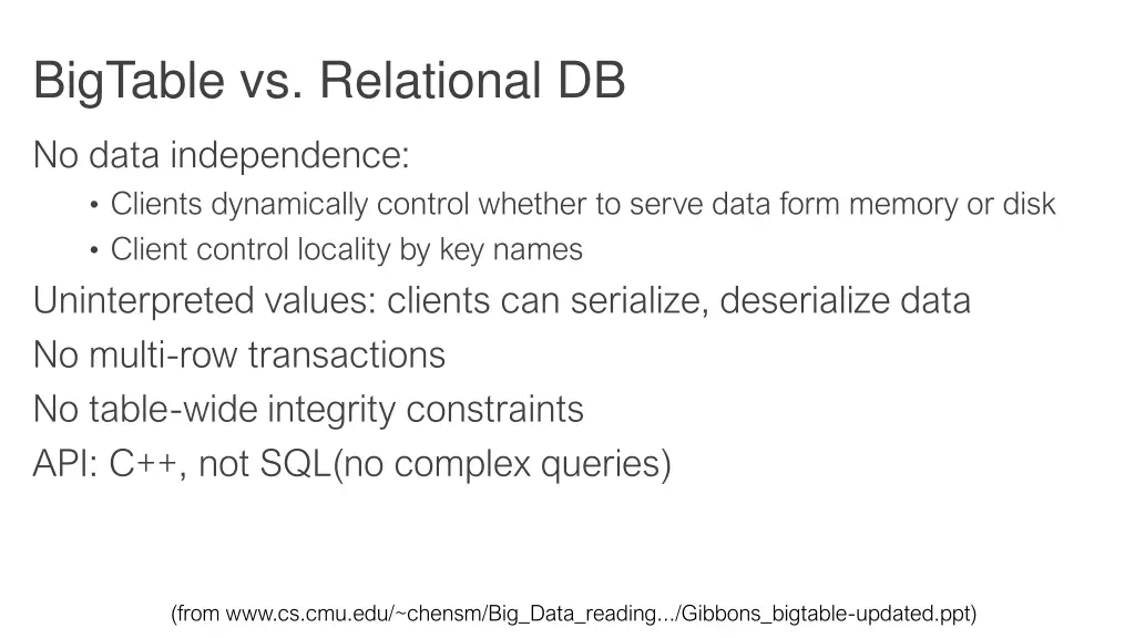 bigtable vs relational db
