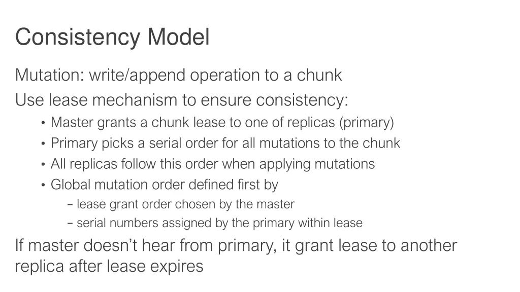 consistency model