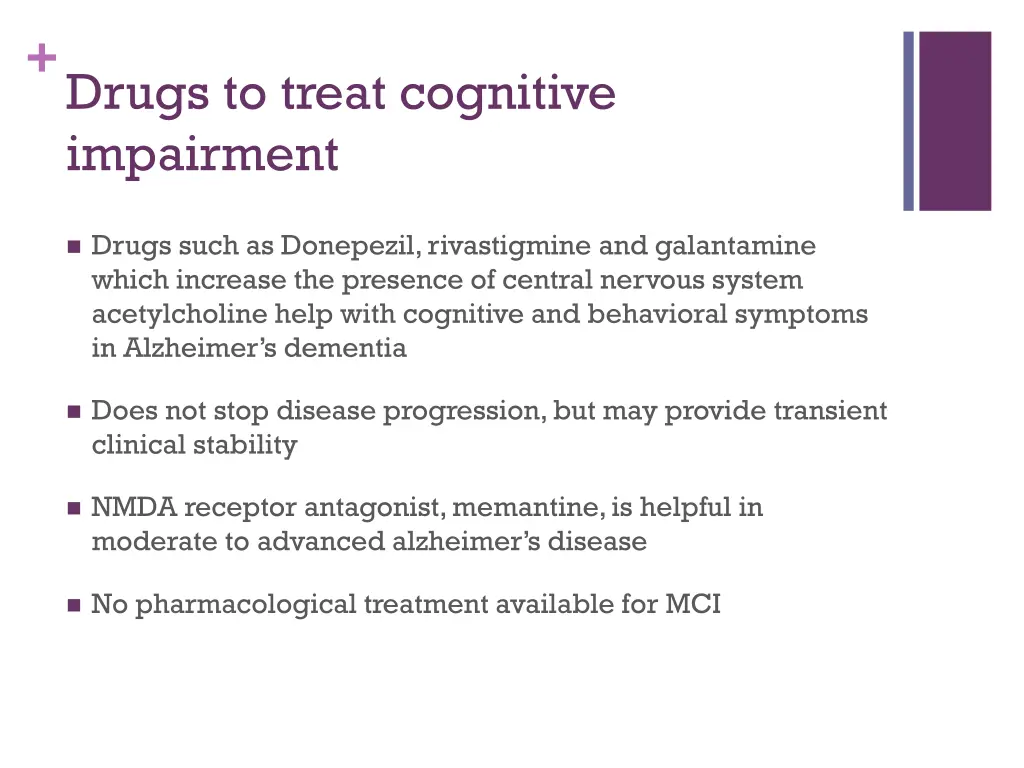 drugs to treat cognitive impairment