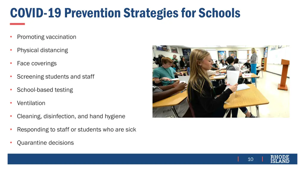 covid 19prevention strategies for schools